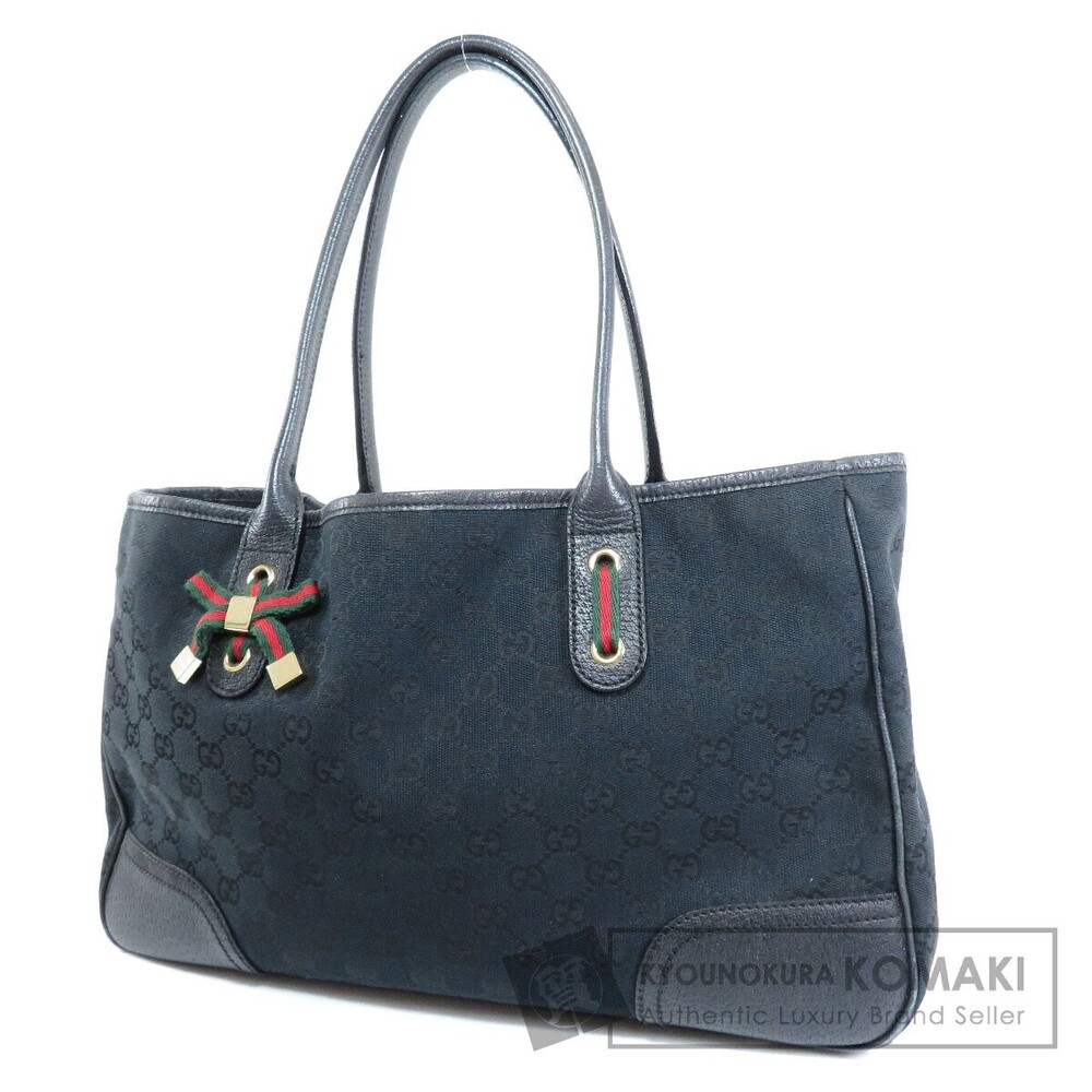 Gucci Princy tote bag GG canvas leather signature red green web